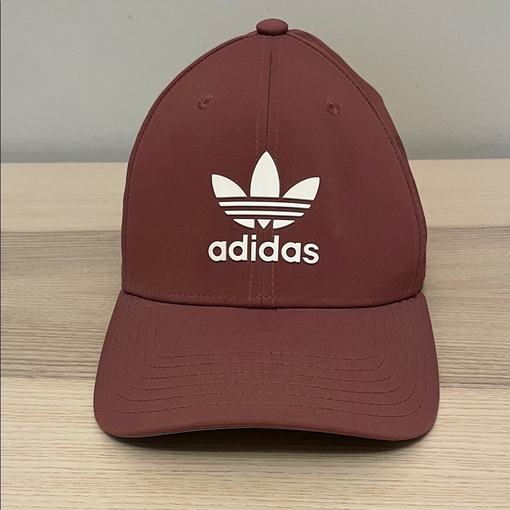 Adidas Burgundy Baseball Cap with White Logo